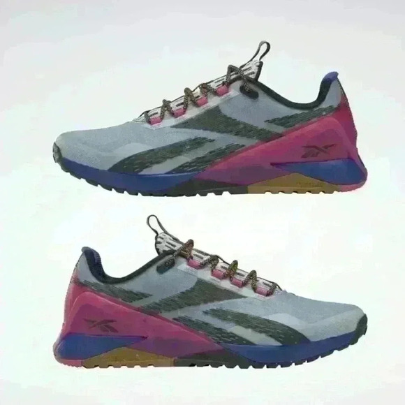 Reebok Shoes - Reebok Nano X1 TR Adventure Grey Black Blue Pink Women Cross Training H67963